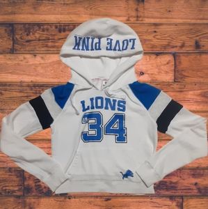 🌻Sold🌻 Victoria's Secret Detroit Lions PINK NFL Football Medium Hoodie Sweater